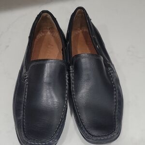 Bass "HANK" Black Leather Slip-On Loafers 7.5